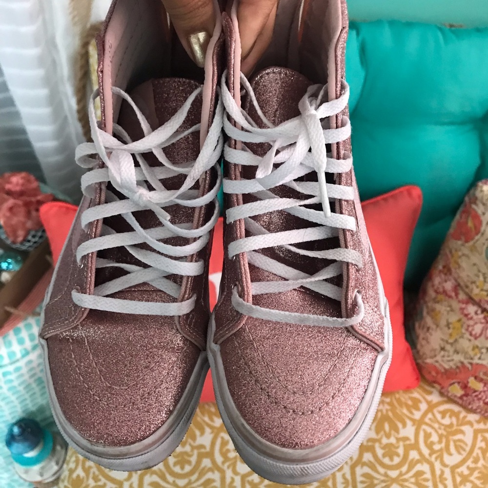 Vans rose gold size 3 kids